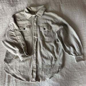 Free People Cream Utility Jacket